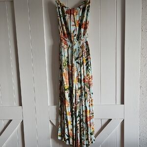 Floral Strapless Maxi Jumper